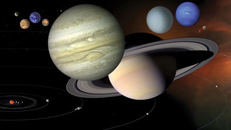 Planets in the solar system.