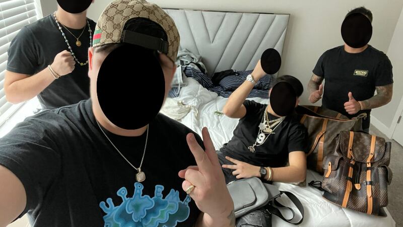 This photo tweeted by the FBI Cincinnati shows 4 of 3 men who were indicted Wednesday and are...