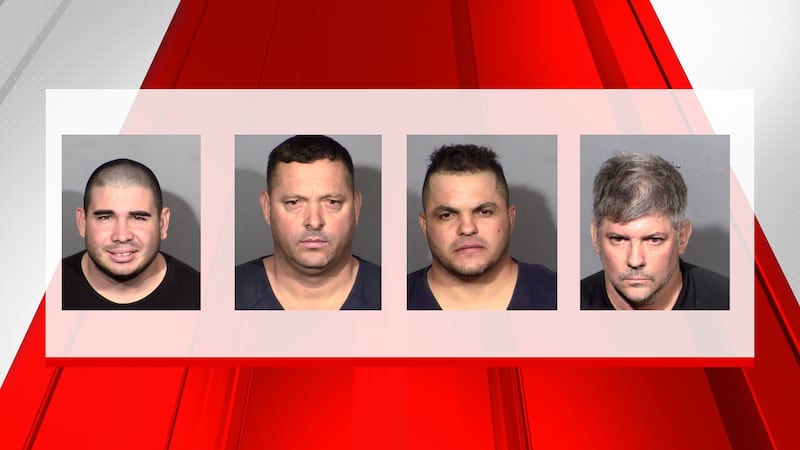 Four men were arrested in connection to stealing gas around Las Vegas.