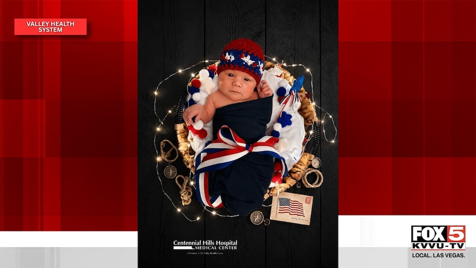 Babies in the Neonatal Intensive Care Unit at Centennial Hills Hospital are dressed in red,...