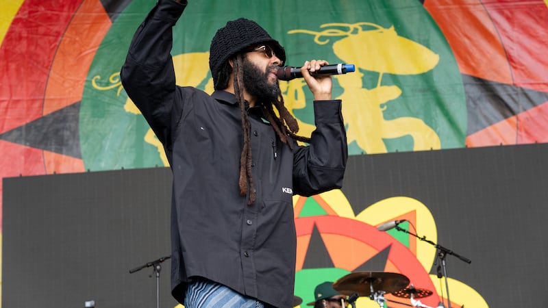 Protoje performs during the first weekend of the New Orleans Jazz & Heritage Festival on...