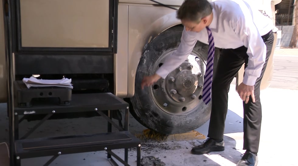A series of suspected arsons and tire slashings has residents on edge at Arizona Charlie’s RV...