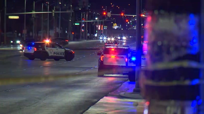 Las Vegas police say a 10-year-old boy is dead after a crash near downtown Thursday night.