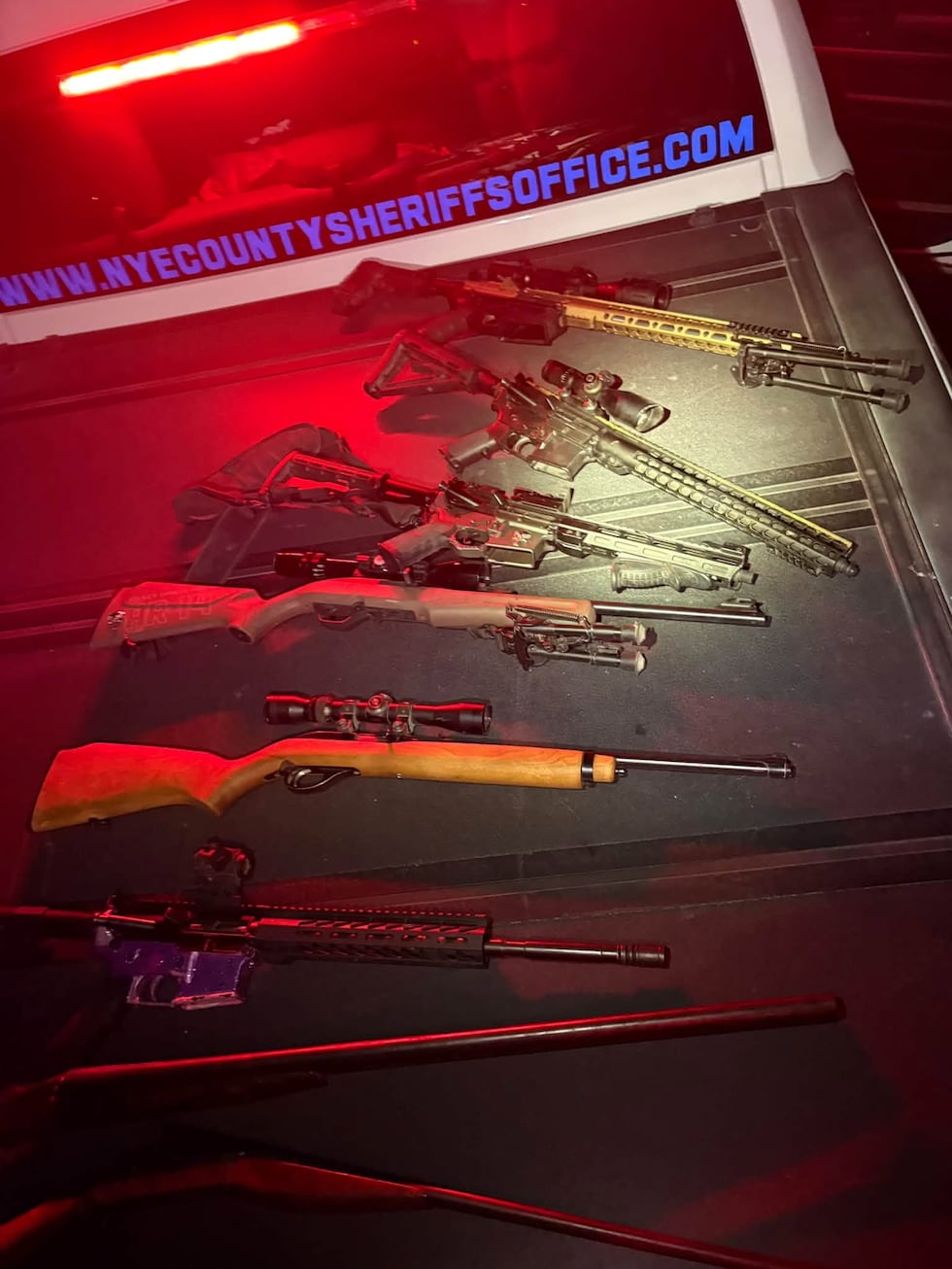 A search warrant in Pahrump led to the seizure of eight firearms, five lacking serial numbers,...