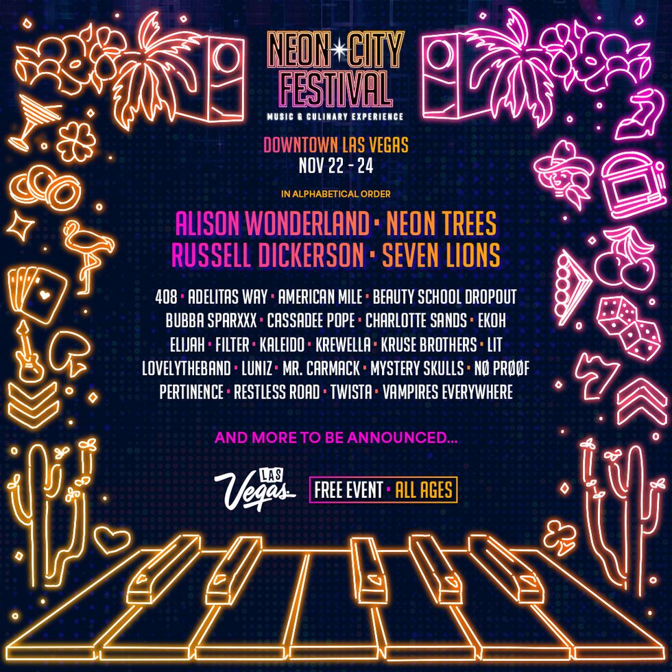 Downtown Las Vegas announced Neon City Festival, a first-of-its-kind music, art, and culinary...