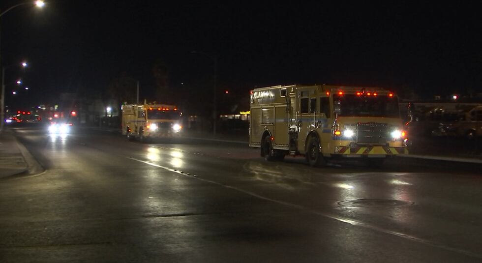Las Vegas firefighters return from fighting the Los Angeles wildfires