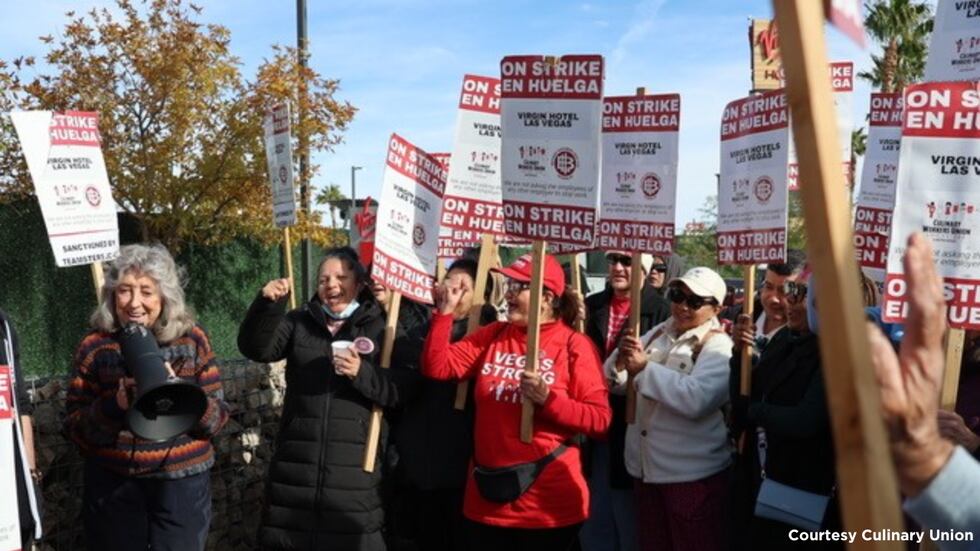 On Black Friday, two weeks into the strike, a Nevada Congresswoman walked the picket line with...