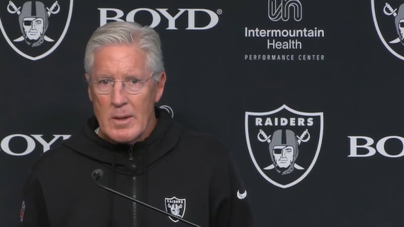 Las Vegas Raiders head coach Pete Carroll.