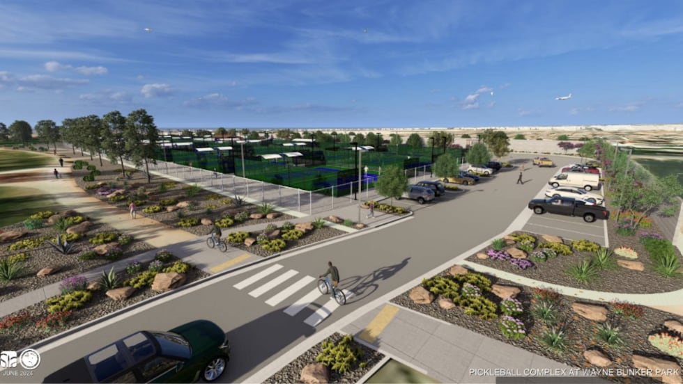 The City of Las Vegas has broken ground on a $12 million, 24-court pickleball complex at Wayne...