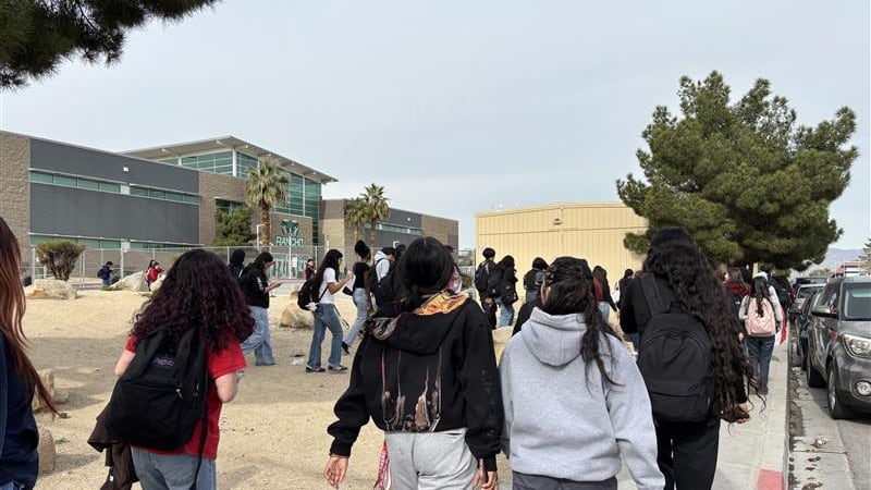 Flyers for anti-ICE walkouts at Las Vegas schools have been circulating social media this...