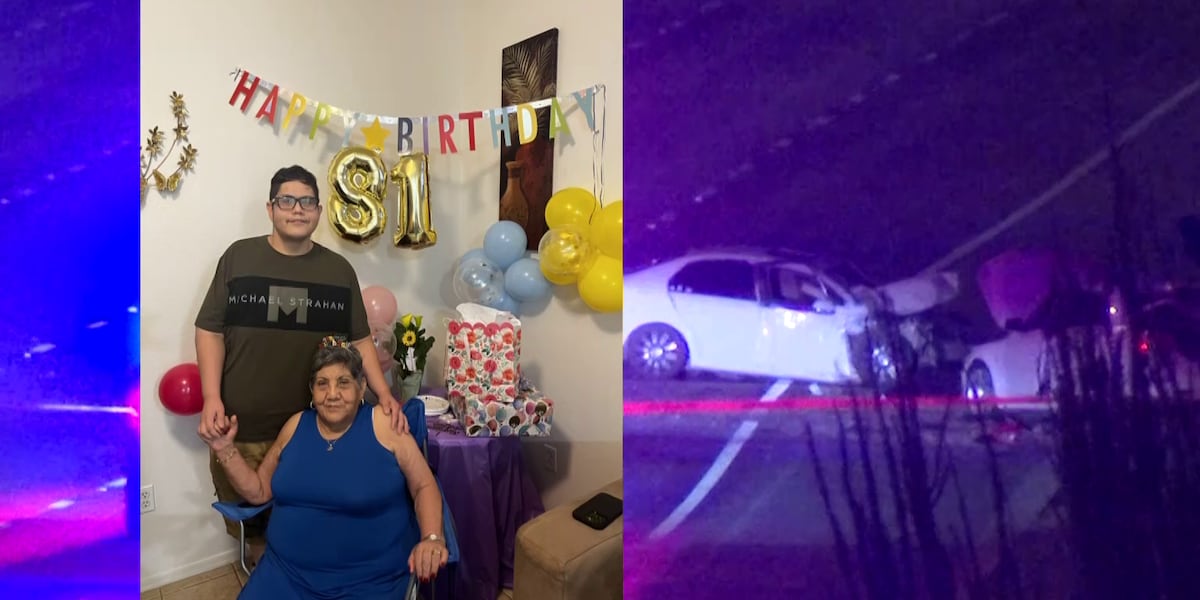 Coverage image for: Grandmother killed, family members injured after crash while changing tire on freeway