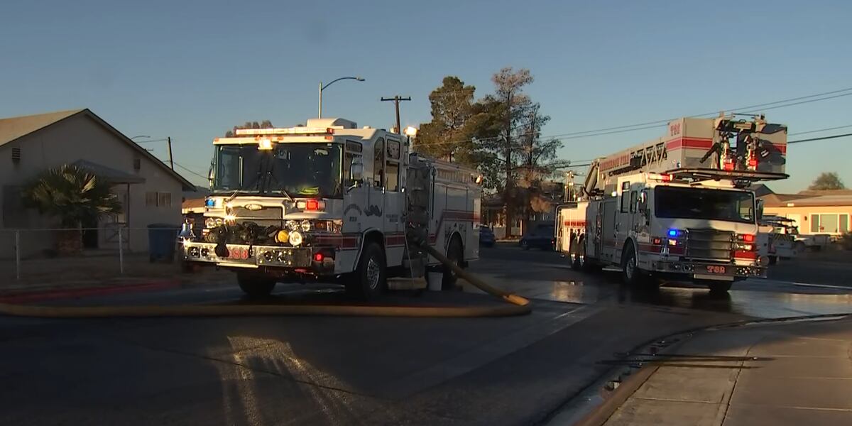 Henderson firefighters respond to garage fire that displaced 5 Henderson firefighters respond to garage fire that displaced 5