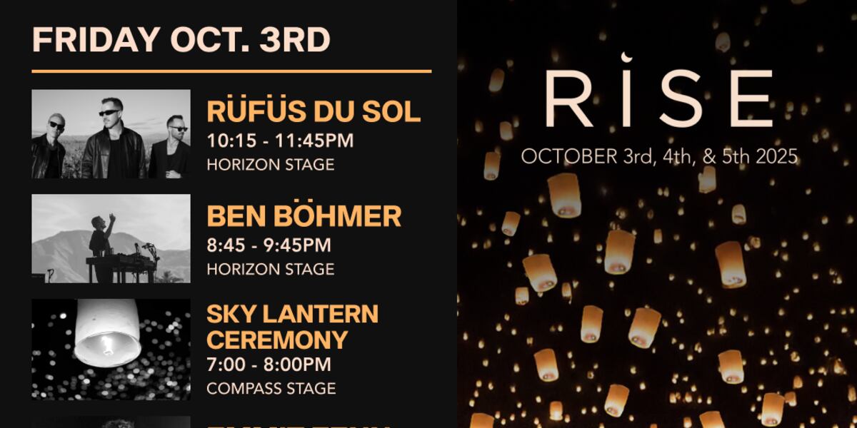 Program Schedule High Rise RISE Festival adjusts schedule due to high winds