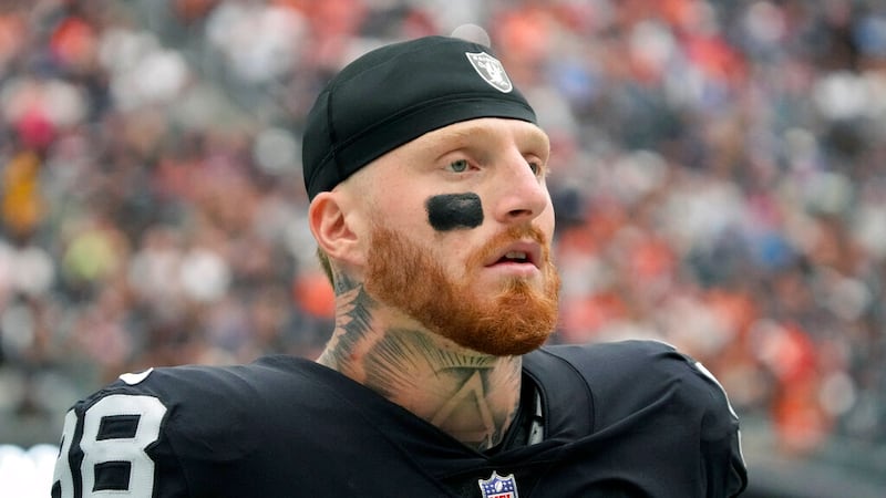 Las Vegas Raiders defensive end Maxx Crosby (98) during the first half of an NFL football game...