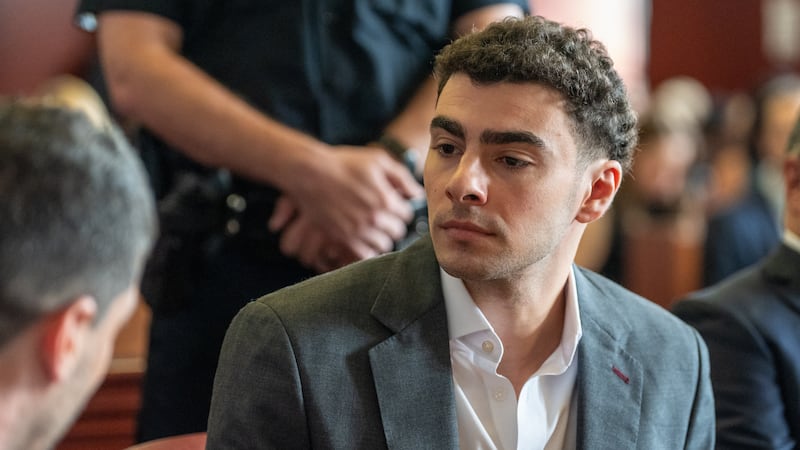 Luigi Mangione appears for a pre-trial hearing at Manhattan Criminal Court in New York, on...