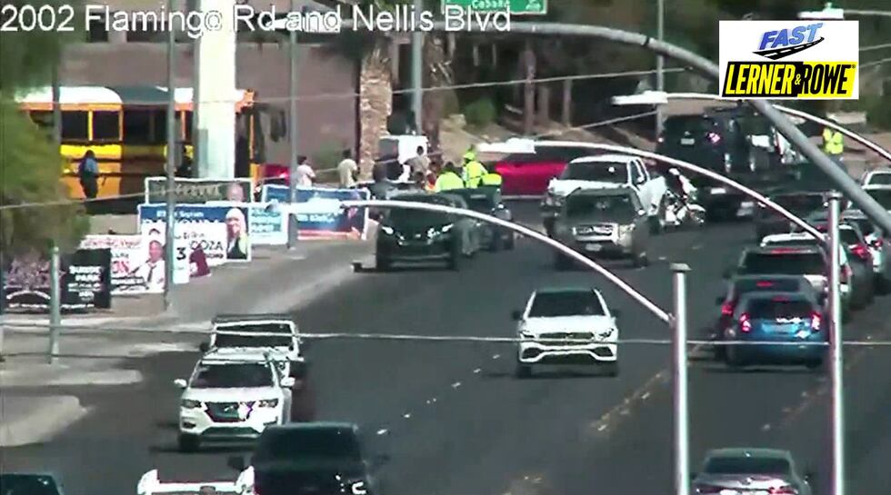 Las Vegas police respond to east valley crash that injured one