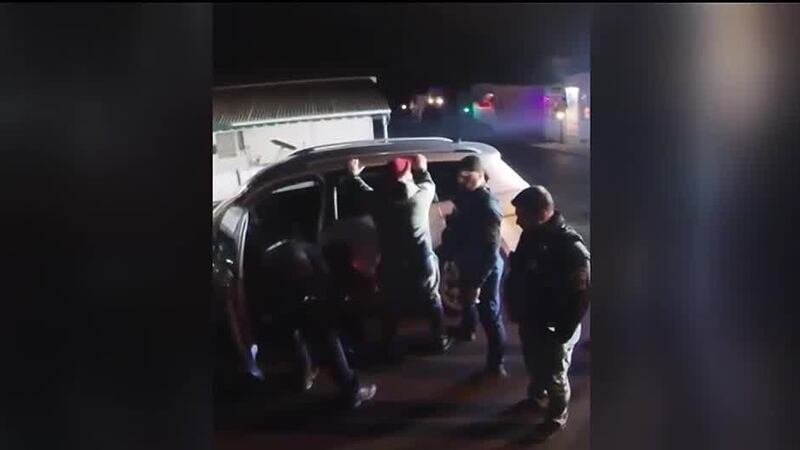 The encounter was captured on video in which Brandon Wilson can be seen with his hands in the...