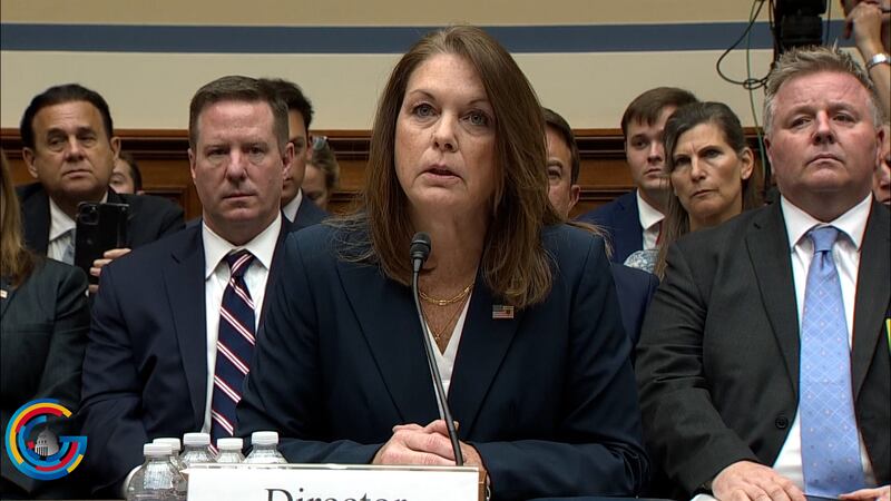 Secret Service Director Kimberly Cheatle testifies before a House Committee