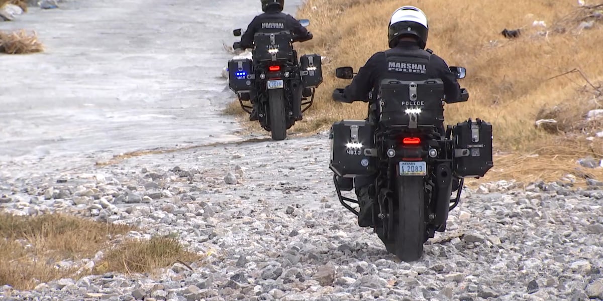Las Vegas city marshals accessing tight areas on two wheels Las Vegas city marshals accessing tight areas on two wheels