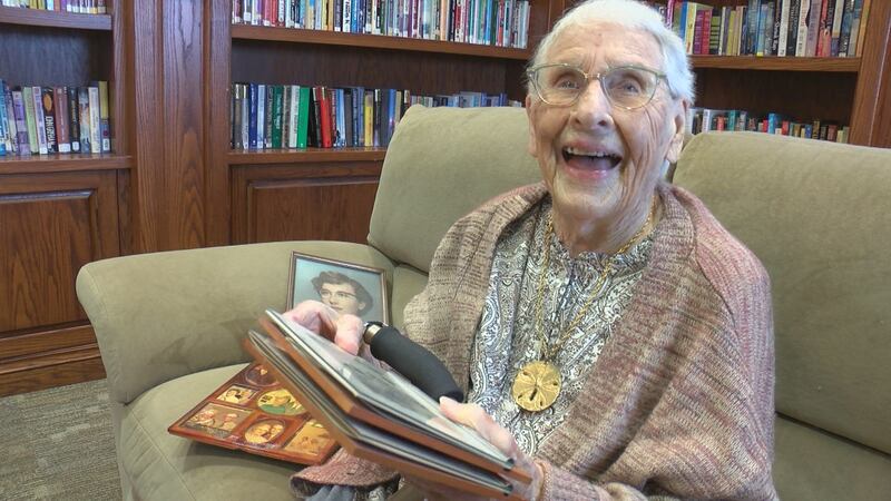 Eleanor Junk regularly volunteers to pack lunches for children in her community on the...