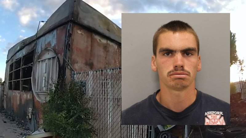 Ash Fork, Arizona firefighter Karson Nutter is accused of setting various fires and wildfires...