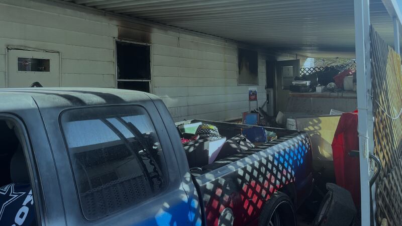 The Clark County Fire Department said five people are displaced after a fire in west Las Vegas.