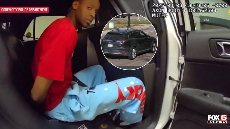 FOX5 obtained photos of Ziaire Ham being arrested in Utah by Ogden City Police Department.