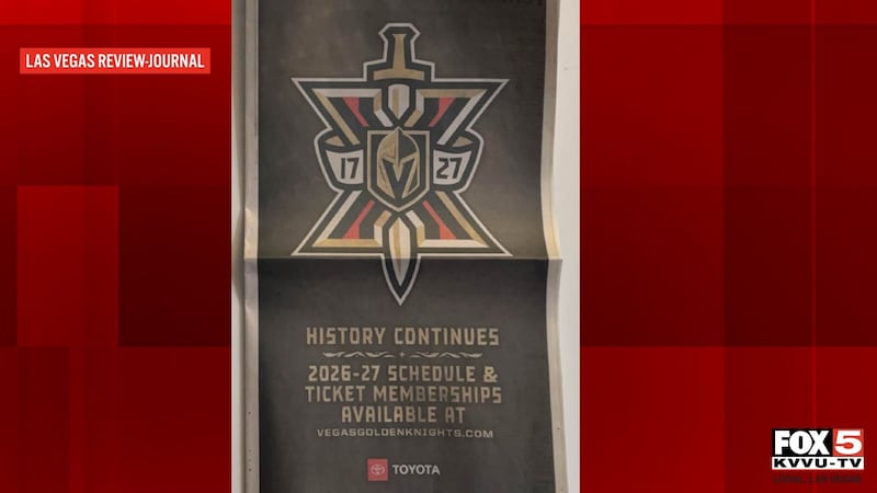 A symbol has appeared in multiple locations across Las Vegas, including on billboards along...