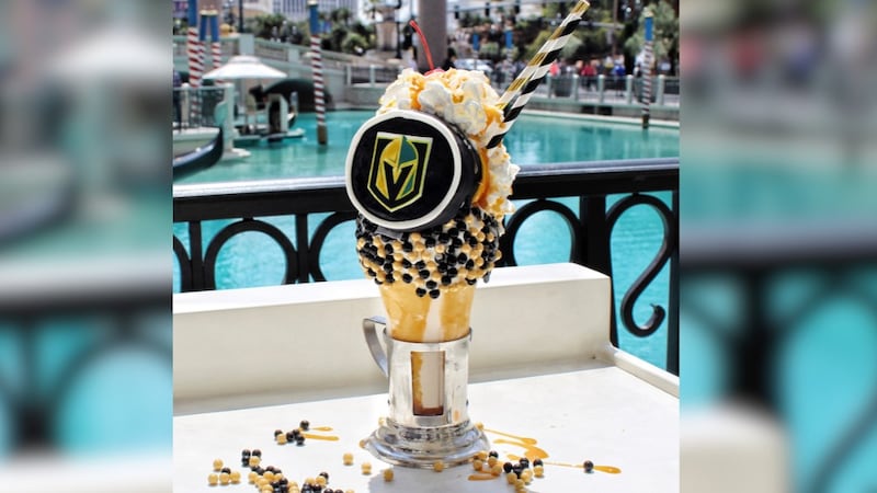 Las Vegas eatery serving up Golden Knights-themed 'CrazyShake' Las Vegas eatery serving up Golden Knights-themed 'CrazyShake'