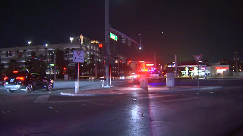 A South Carolina man has died after being hit by a car near the Las Vegas Strip.