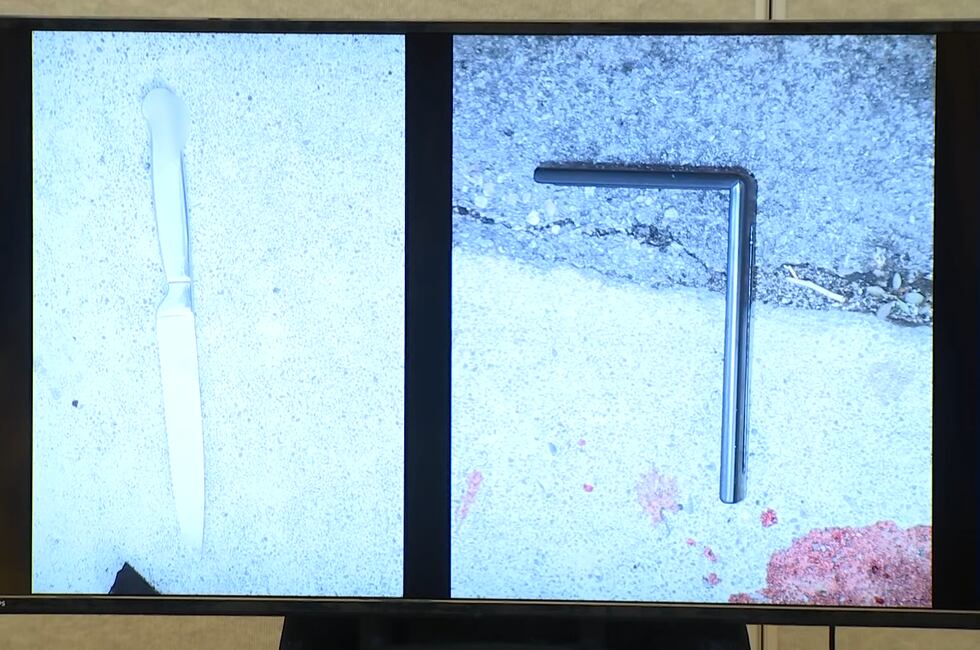 Henderson police shared photos of the items retrieved from a suspect accused of threatening...