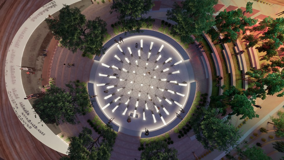 The project for a 1 October memorial is moving forward as the county agrees to give a $10...