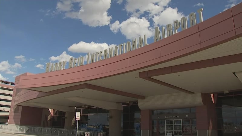 New signage at Harry Reid International Airport in Las Vegas, Nevada