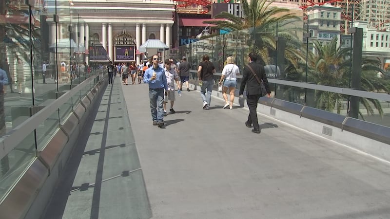 Pedestrian bridge on the Las Vegas Strip