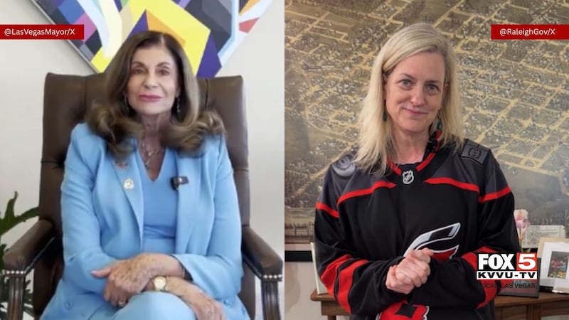 Las Vegas Mayor Shelley Berkley accepted a Stanley Cup Final bet with Raleigh Mayor Janet...