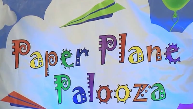 The annual Paper Plane Palooza took place at Harry Reid International Airport in Las Vegas.