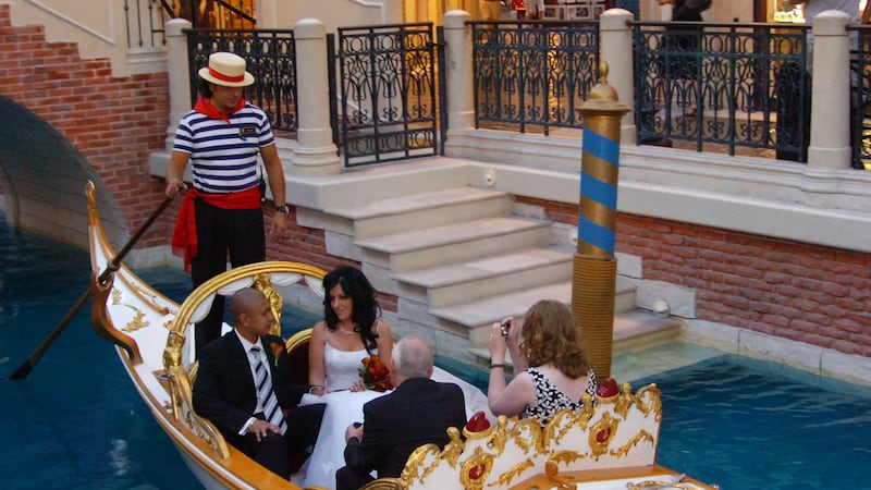 7/7/2007 Venetian, Eugene Monroy and Shannon Lewis of Southern California exchange wedding...