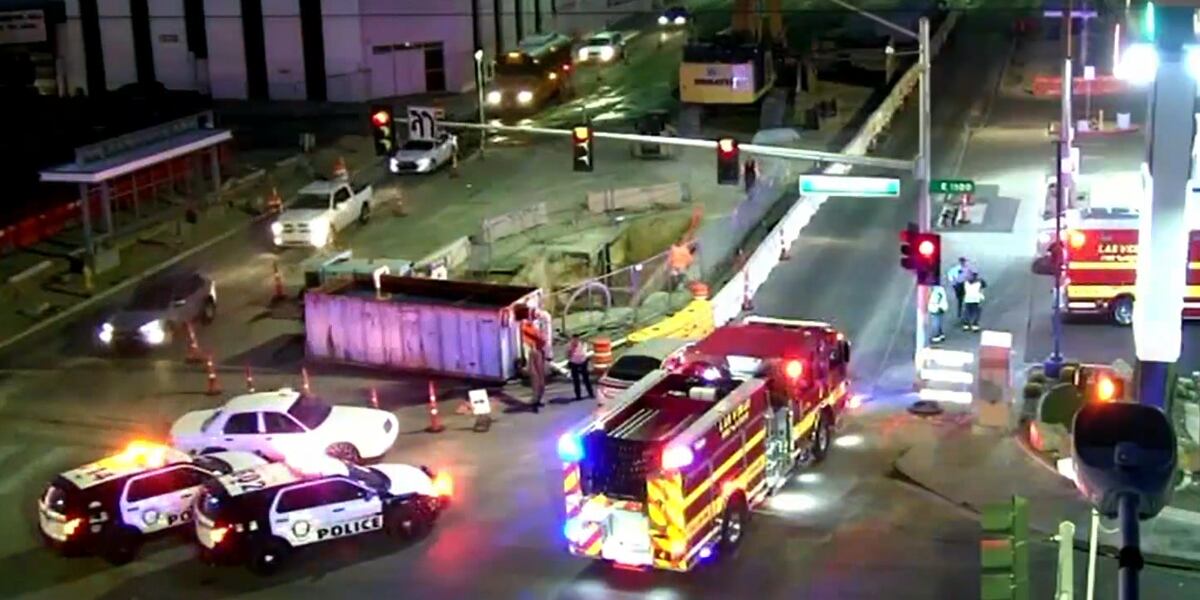 One person hospitalized after crashing into median in central Las Vegas One person hospitalized after crashing into median in central Las Vegas