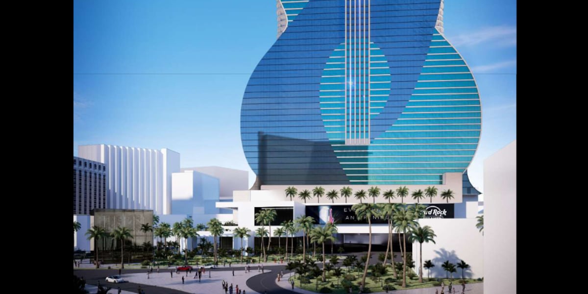 Hard Rock shares renderings of guitar-shaped hotel planned Hard Rock shares renderings of guitar-shaped hotel planned