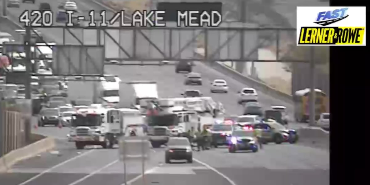 Motorcycle crash closes northbound lanes at I-11, 215 beltway Motorcycle crash closes northbound lanes at I-11, 215 beltway