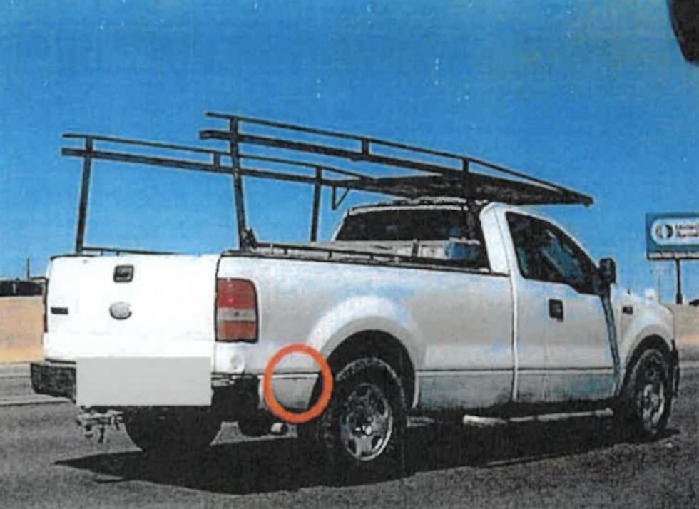Police shared photos of Guadalupe Camarillo Guarneros' truck in an arrest report.