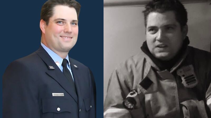 Master Firefighter Chris Higgins was throwing ladders to the home when he collapsed from a...