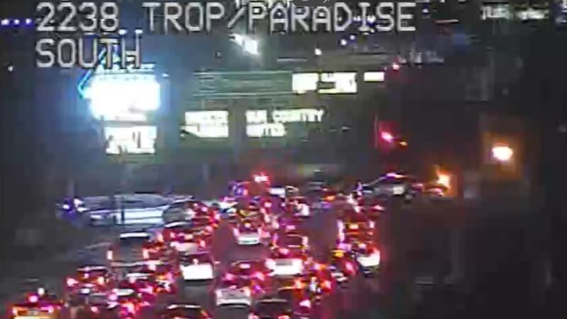 Crash on Paradise Road is causing long delays getting into Reid