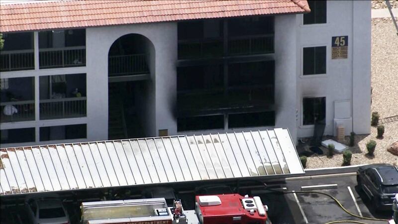 Fire officials in Arizona say a mother and her child have died after their apartment went up...