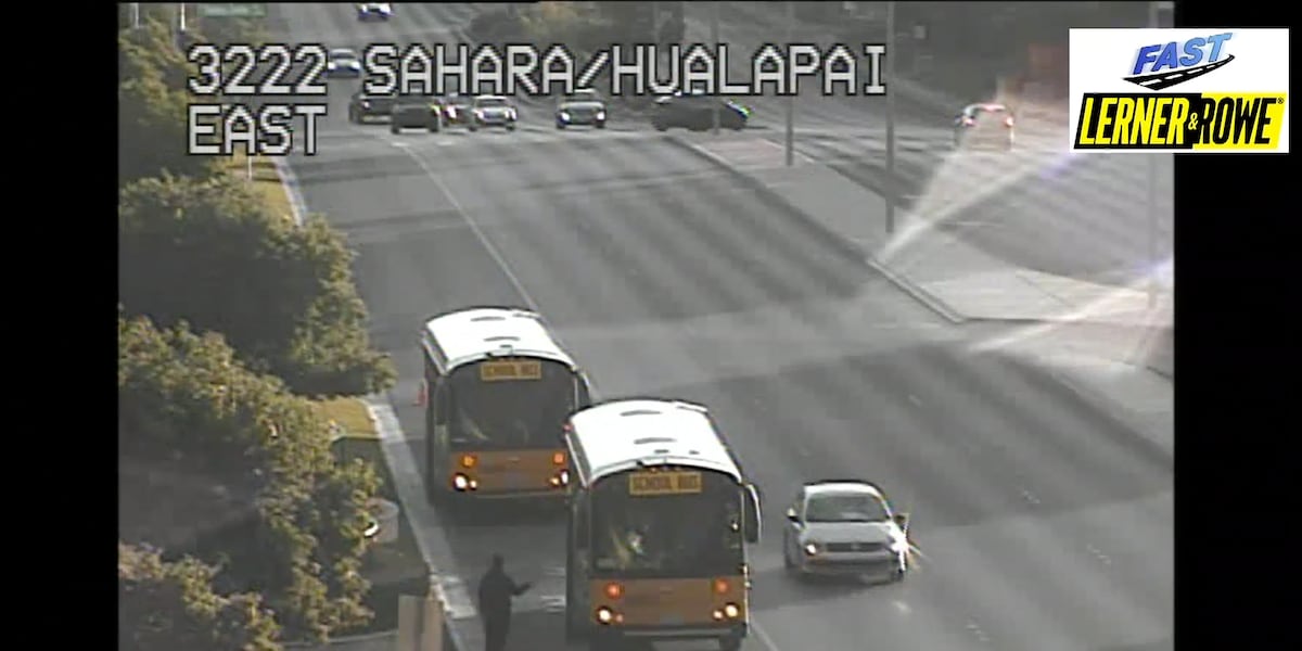 No injuries in crash involving school bus in southwest Las Vegas No injuries in crash involving school bus in southwest Las Vegas