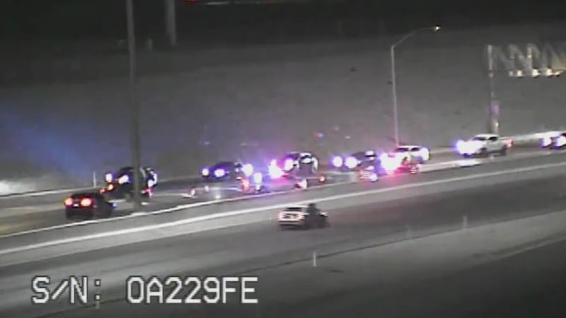 A driver hit a stranded motorist on the 215 beltway near Ann Road.