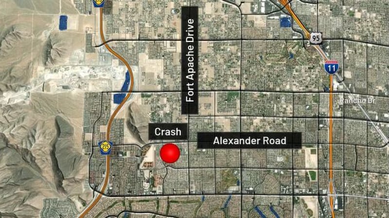 A 91-year-old woman has life-threatening injuries after a northwest Las Vegas crash, police say