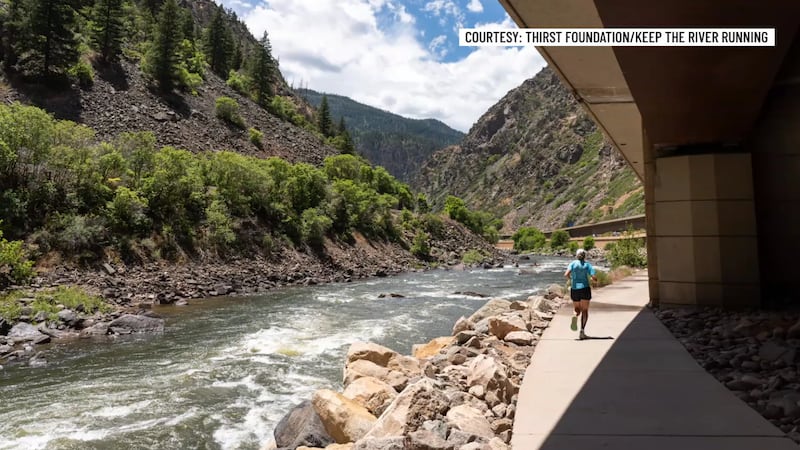 A long-distance runner is spending months trekking across the entire Colorado River to...