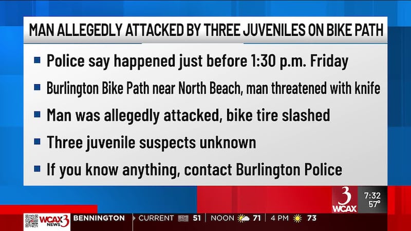 Police searching for three juveniles after bike path attack