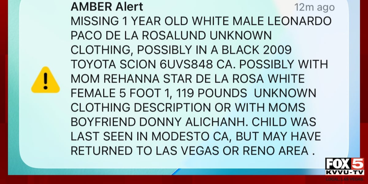 Coverage image for: AMBER Alert issued for missing 1-year-old boy, possibly with his mother
